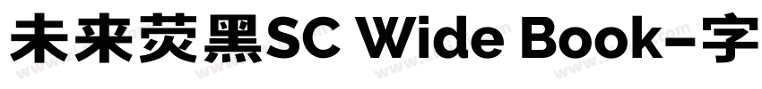 未来荧黑SC Wide Book字体转换
